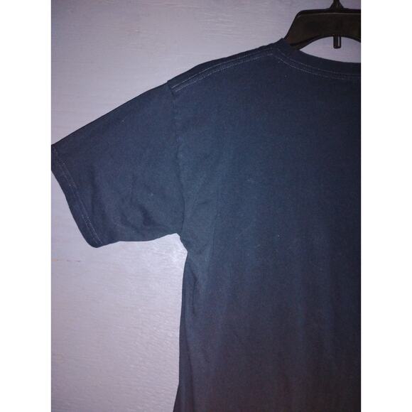 Vans Unisex Crew Neck Blue Lightly Used White Graphic Tee Shirt 100 Cotton - Picture 11 of 13